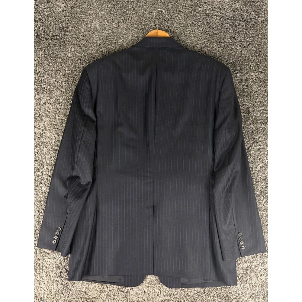 Brooks Brothers Vitale Barberis Canonico Suit Mens 44R W39 Navy Pinstripe Wool